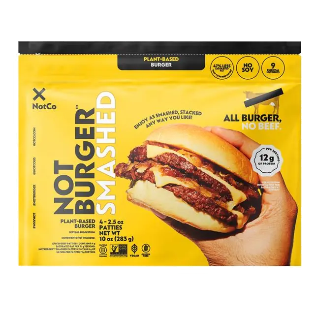 NotCo Not Burger Smashed Patty, 4-2.5 oz Patties