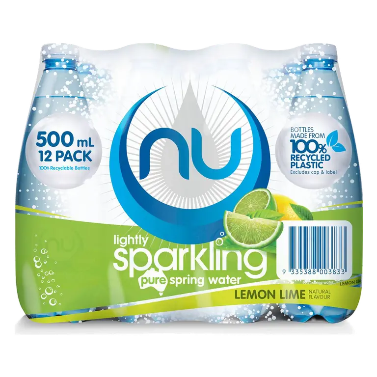 Lightly Sparkling Water Lemon Lime Natural Flavour