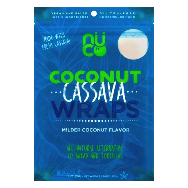 Coconut Cassava Wraps, Milder Coconut Flavor