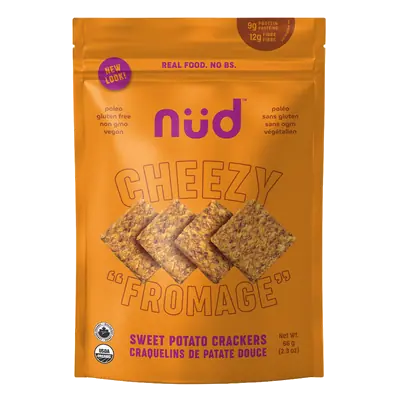 Organic Vegan Sweet Potato Crackers Cheezy 66 g