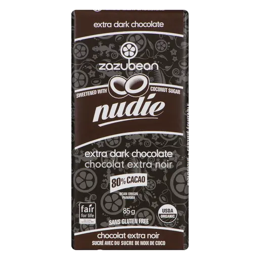 Zazubean Nudie Bar Extra Dark 85 g