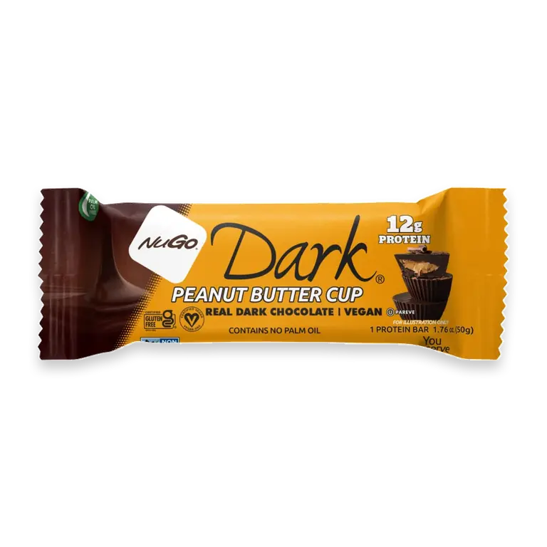 Dark Chocolate Peanut Butter Cup, 12g Vegan Protein, Gluten Free Bar