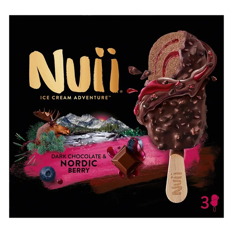 Dark Chocolate & Nordic Berry Ice Cream Sticks