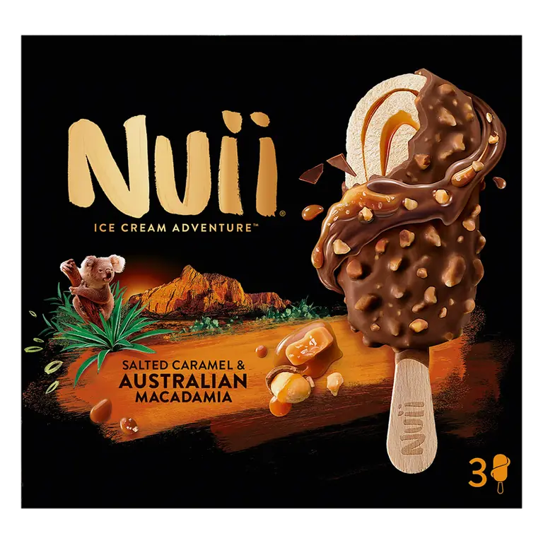 Nuii Ice Cream Adventure Salted Caramel & Australian Macadamia 270ml