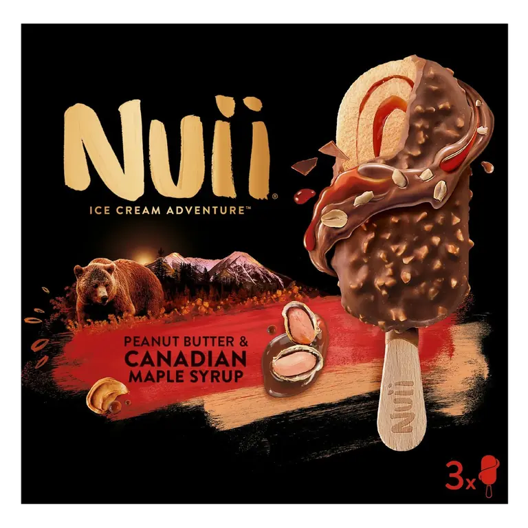 Peanut Butter And Canadian Maple Ice Cream Sticks