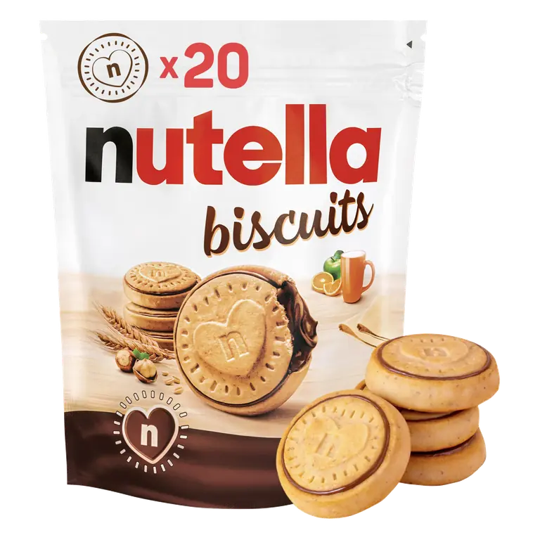 Nutella Biscuits 20 Pieces 276g - Crunchy Biscuits filled with Nutella