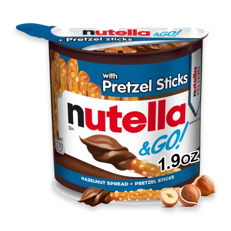 @ & Go Chocolate Hazelnut Spread with Pretzel Sticks