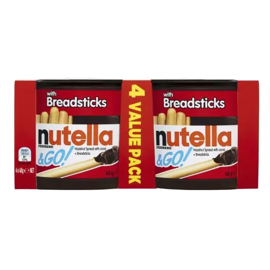 Go Hazelnut Spread With Cocoa Breadsticks Multipack 48g