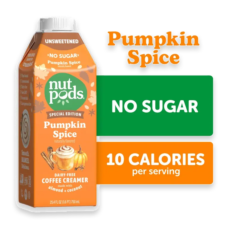 Unsweetened Non Dairy Pumpkin Spice made with Almonds and Coconuts Coffee Creamer