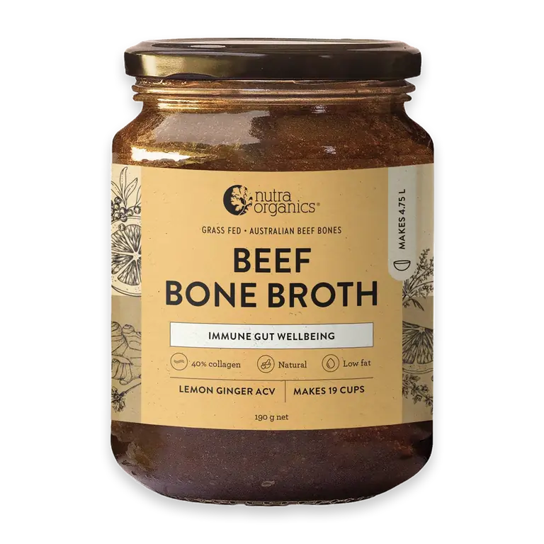 Beef Bone Broth Lemon Ginger ACV