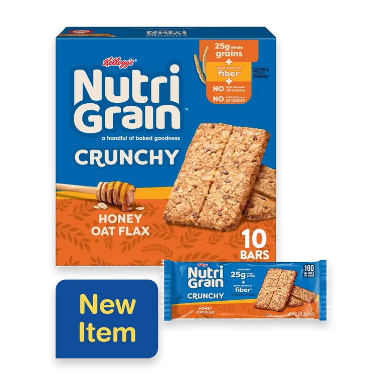 Crunchy Honey Oat Flax Bars