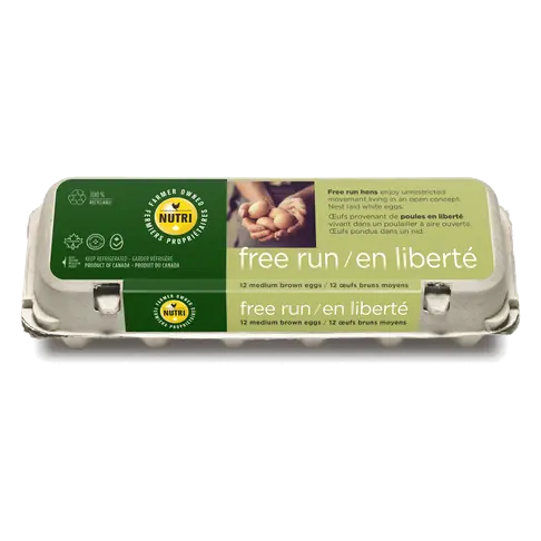 Brown Eggs Free Run Hens Medium 12 Count
