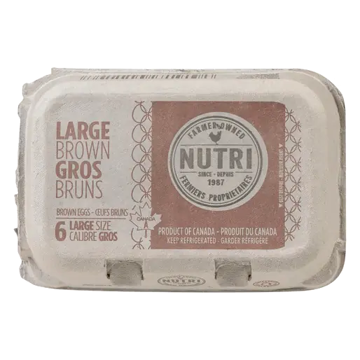 Brown Eggs Grade A Large 6 Count