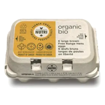 Organic Brown Eggs Free Range Hens Large 6 Count