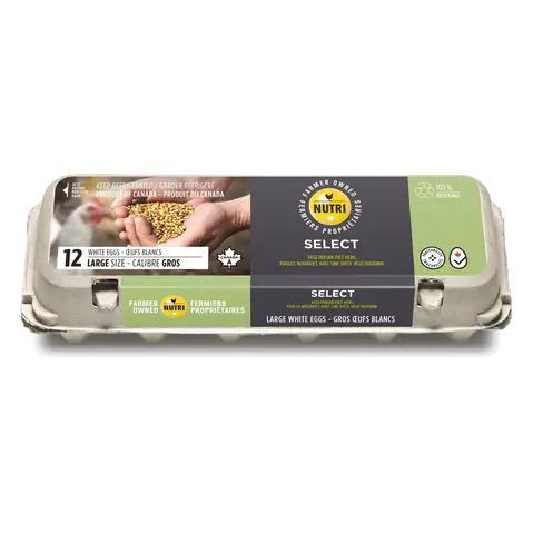 Select White Eggs Grade A Large 12 Count
