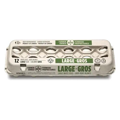 White Eggs Grade A Large 12 Count