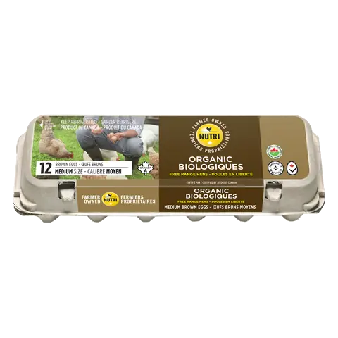 Organic Brown Eggs Grade A Medium 12 Count