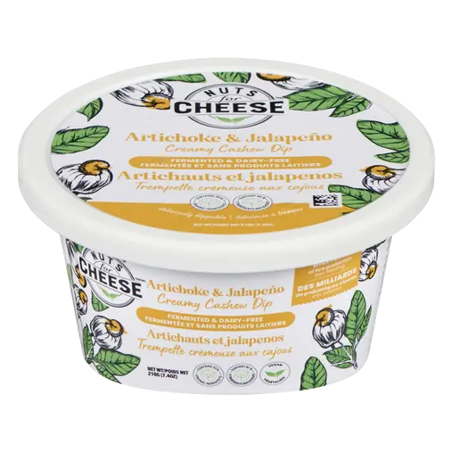 Dairy-Free Creamy Cashew Dip Artichoke & Jalapeño 210 g