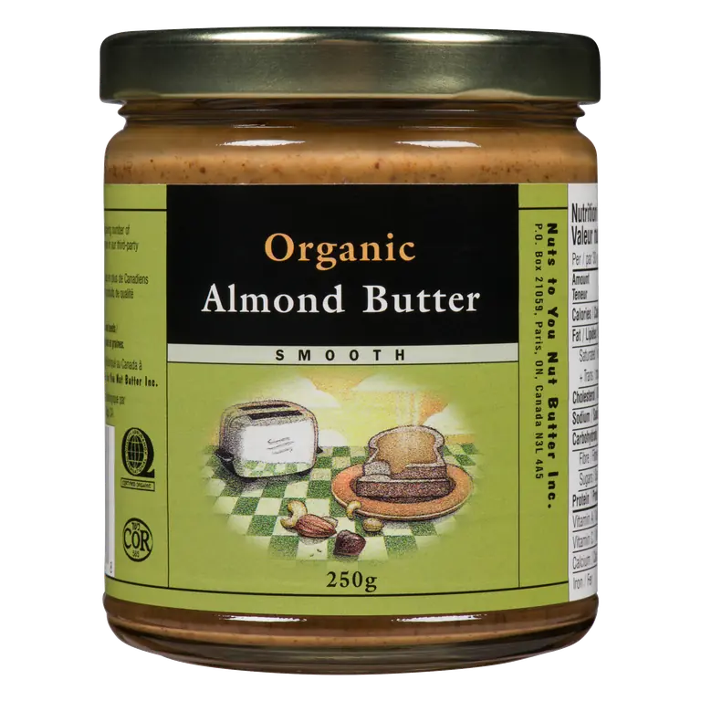 Nut Butter Organic Almond Butter Smooth 250 g