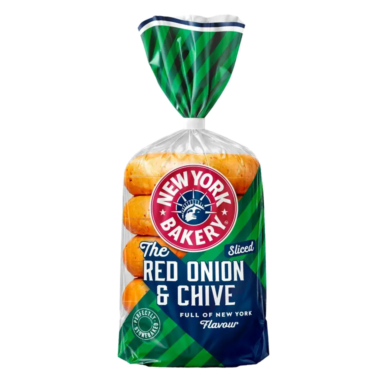 New York Bakery Co. Onion & Chive Bagels x5