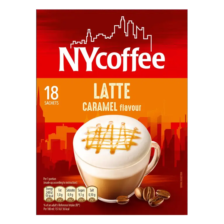 NYCoffee Latte Caramel Flavour 18 x 14g (252g)