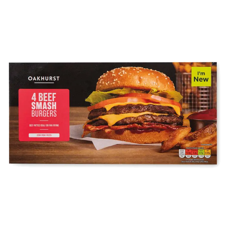 Beef Smash Burgers 4 Pack