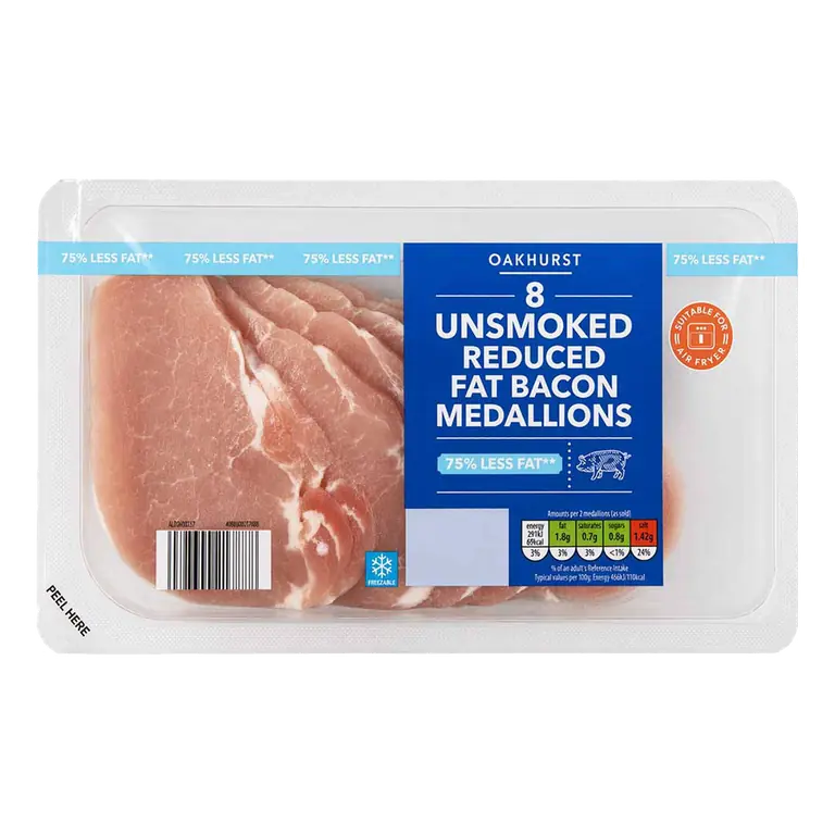 Lean Unsmoked Bacon 8 Pack