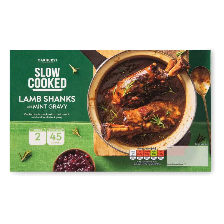 Slow Cooked Lamb Shanks with Mint Gravy