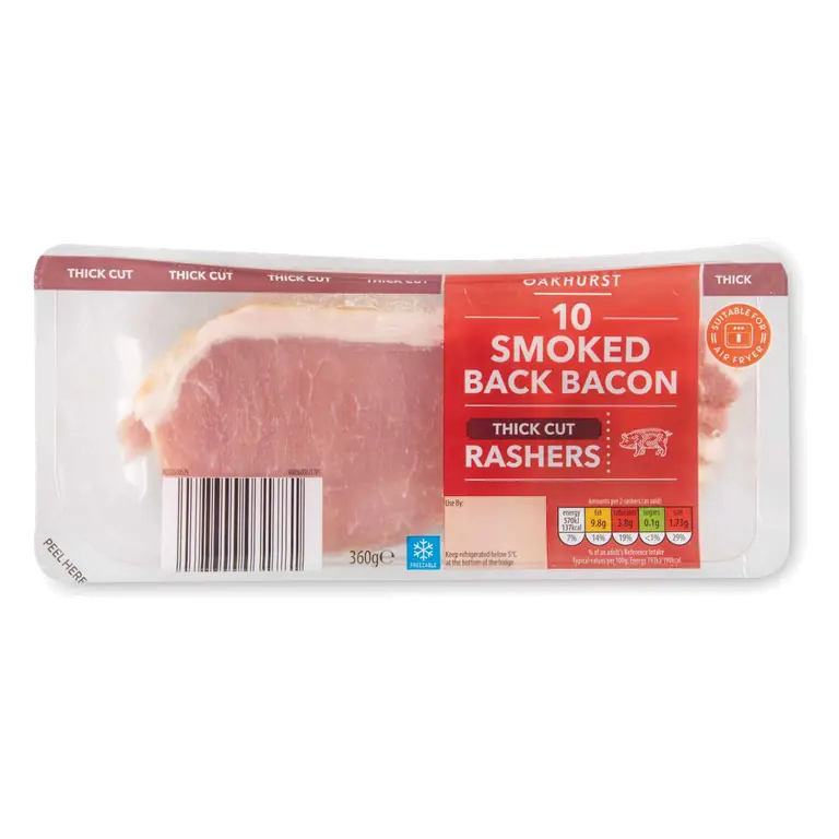 Thick Cut Smoked Back Bacon 10 Pack