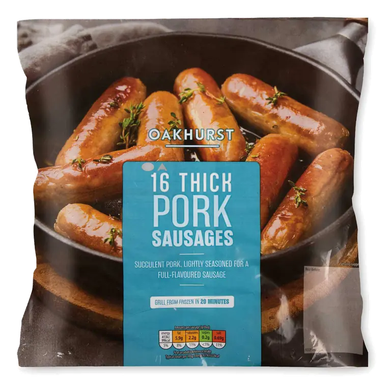 Thick Pork Sausages 16 Pack