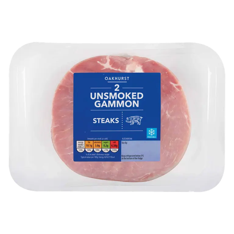 Unsmoked Gammon Steaks 2 Pack
