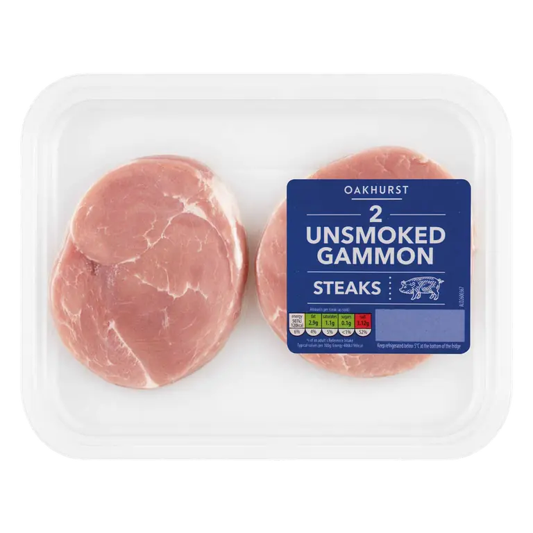 Unsmoked Gammon Steaks 2 Pack