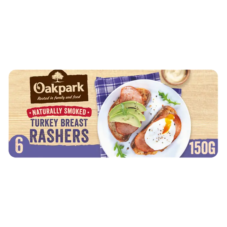 Oakpark 6 Naturally Smoked Turkey Breast Rashers 150g