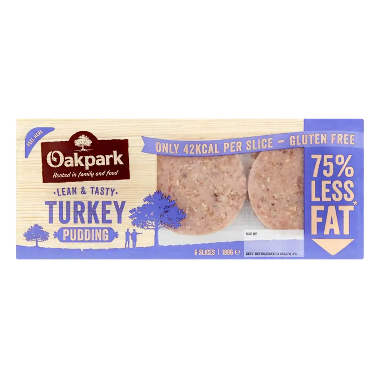 Oakpark Lean & Tasty Turkey Pudding 6 Slices 180g