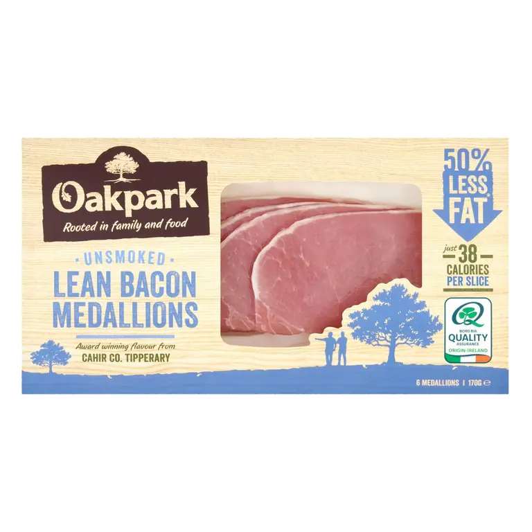 Unsmoked Lean Bacon Medallions x6 170g