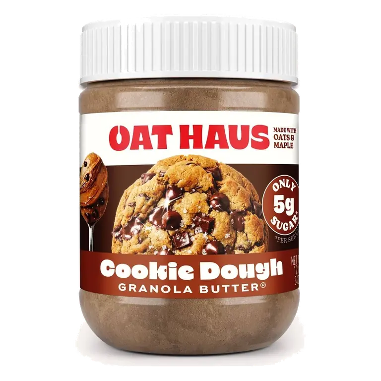 Oat Haus Cookie Dough Granola Butter, 12oz: Tree Nut Free, Peanut-Free