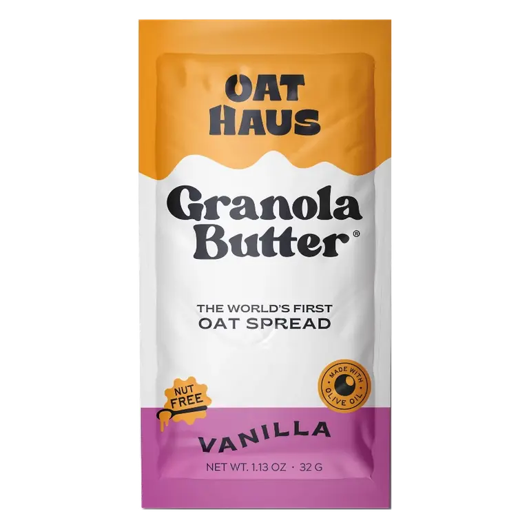Oat Haus Vanilla Granola Butter Squeeze, 1.13oz: Vegan, Gluten-Free, Creamy