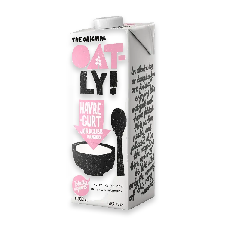 Havregurt Jordgubb 2% 1l