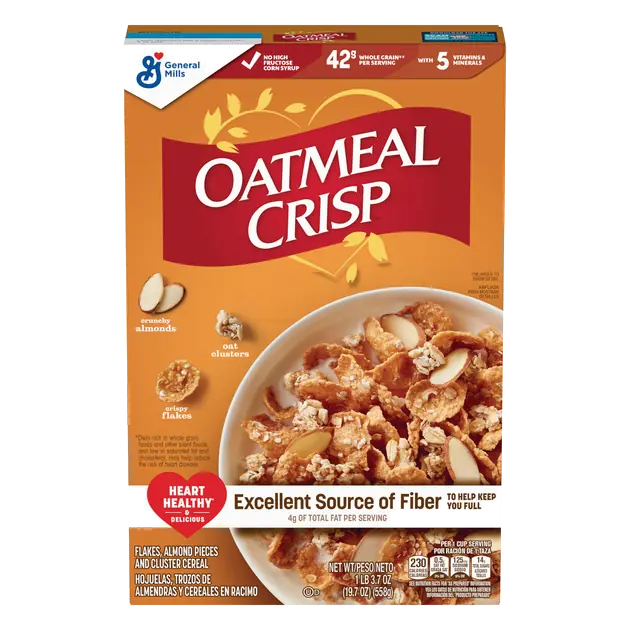 Crunchy Almond Oatmeal Crisp Breakfast Cereal
