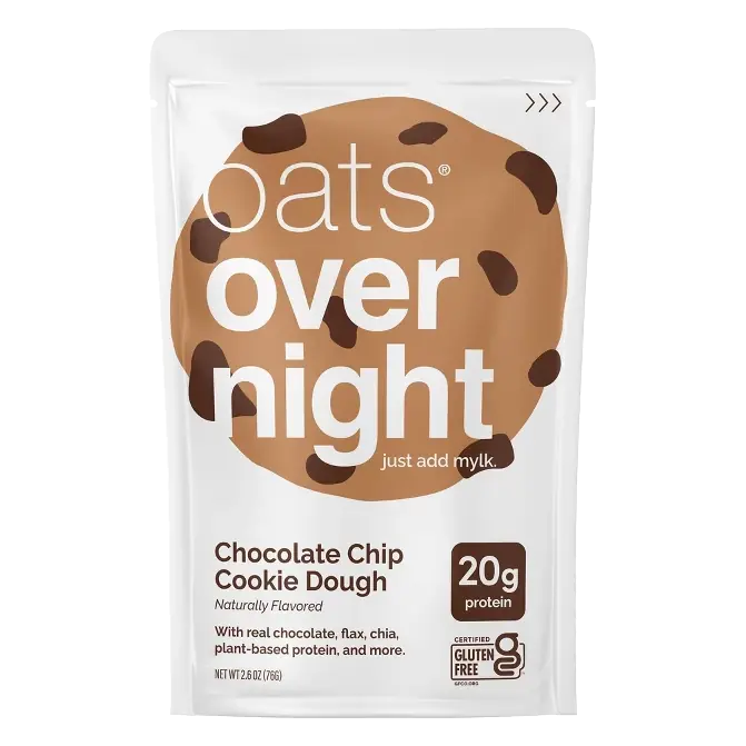 Oats Overnight Chocolate Chip Cookie Dough Breakfast Shake Pouch, 2.6oz