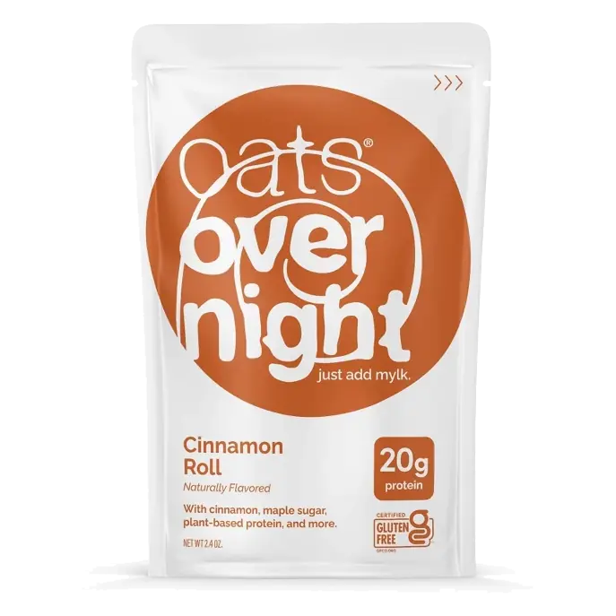 Oats Overnight Cinnamon Roll Breakfast Shake Pouch, 2.4oz