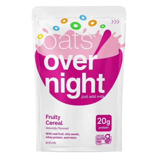 Oats Overnight Fruity Cereal Breakfast Shake Pouch, 2.4oz