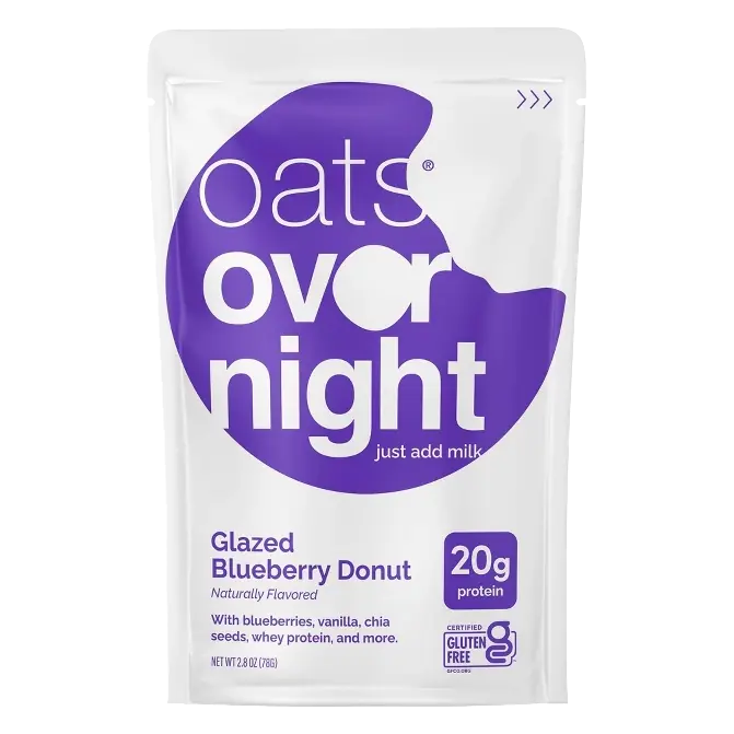 Oats Overnight Glazed Blueberry Donut Breakfast Shake Pouch, 2.8oz