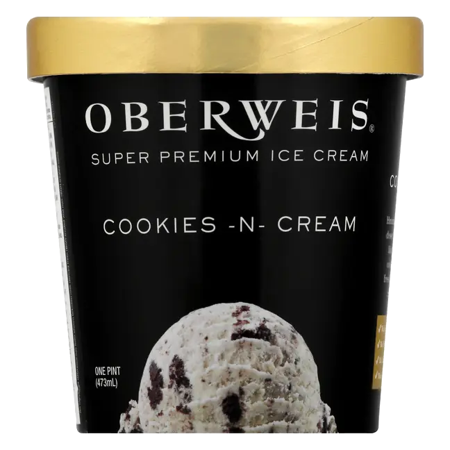 Oberweis Super Premium Cookies N Cream Ice Cream