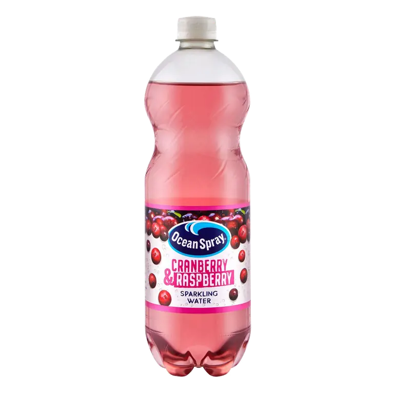 1L Cranberry & Raspberry Sparkling Water Bottle