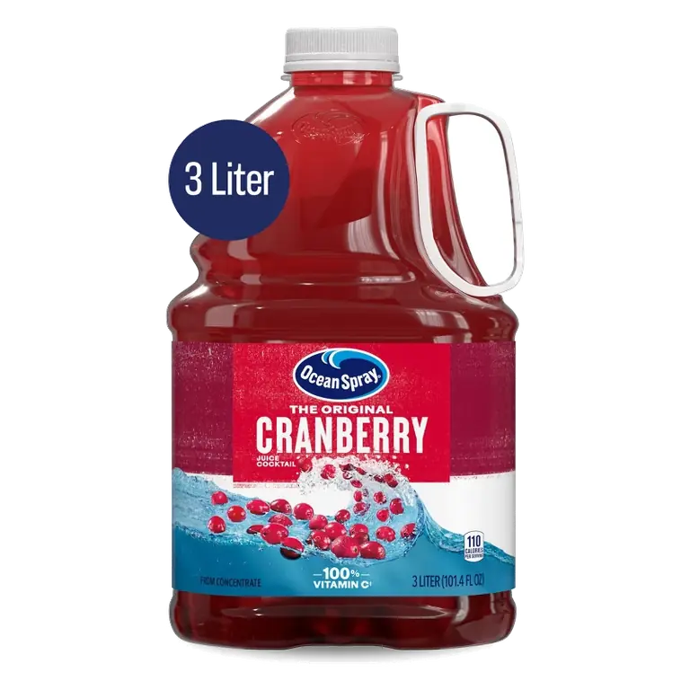 Ocean Spray Cranberry Juice, 101.4 fl oz Bottle: No Artificial Flavors, 27% Juice Content