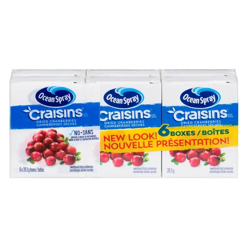 Snack Pack Craisins Dried Cranberries 6 Pack 170 g