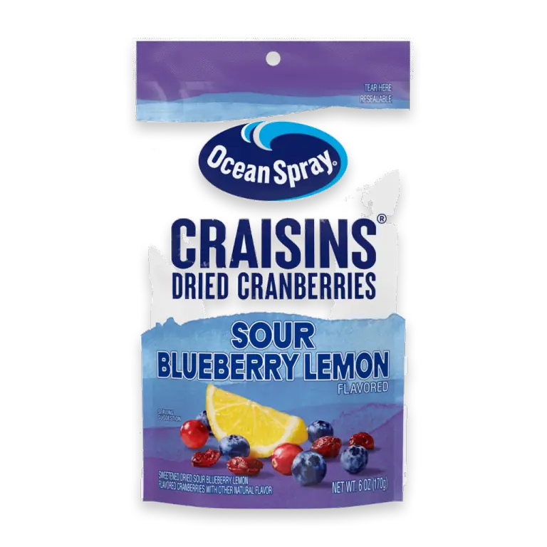 Sour Blueberry Lemon Flavored Craisins Dried Cranberries