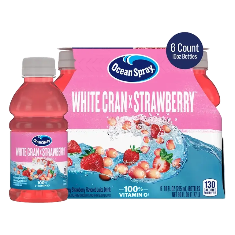 Ocean Spray White Cran Strawberry Juice Drink, 6pk/10 fl oz Bottles