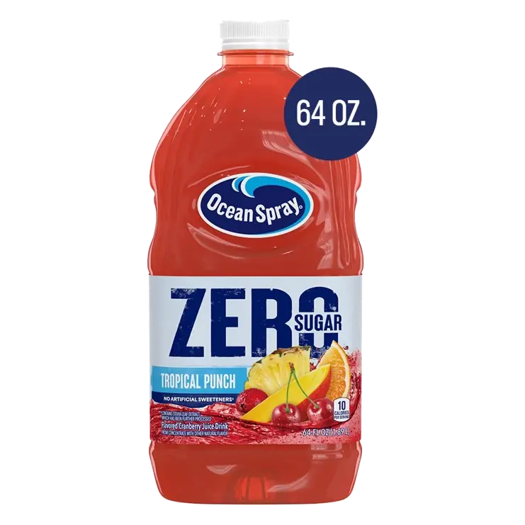 Ocean Spray Zero Sugar Tropical Punch Juice Drink, 64 fl oz Bottle
